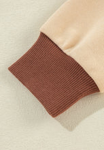 Load image into Gallery viewer, Color Block Johnny Collar Long Sleeve Sweatshirt