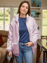 Load image into Gallery viewer, Full Size Turtleneck Zip Up Long Sleeve Sherpa Jacket
