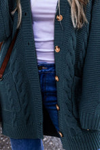 Load image into Gallery viewer, Cable-Knit Button Up Long Sleeve Cardigan