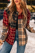 Load image into Gallery viewer, Plaid Button Up Long Sleeve Jacket