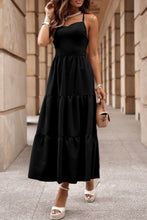 Load image into Gallery viewer, Tiered Crisscross Spaghetti Strap Dress