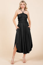 Load image into Gallery viewer, Culture Code Tie Back Shirring Dress with Pockets