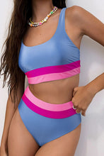 Load image into Gallery viewer, Contrast Scoop Neck Two-Piece Swim Set
