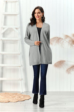 Load image into Gallery viewer, Cable-Knit Open Front Long Sleeve Cardigan