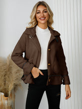 Load image into Gallery viewer, Pocketed Button Down Collared Neck Jacket