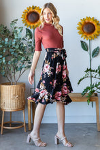 Load image into Gallery viewer, Reborn J Floral Wrap Ruffle Hem Skirt