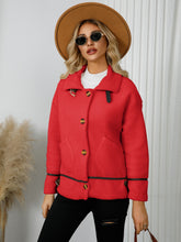 Load image into Gallery viewer, Pocketed Button Down Collared Neck Jacket