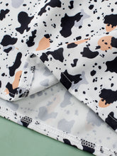 Load image into Gallery viewer, Ruffled Printed Mock Neck Cap Sleeve Blouse