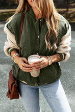 Load image into Gallery viewer, Contrast Baseball Collar Snap Down Long Sleeve Jacket