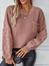 Load image into Gallery viewer, Round Neck Drop Shoulder Sweater
