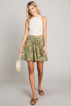 Load image into Gallery viewer, Cotton Bleu by Nu Label Floral Printed Smocked Waist Skorts