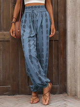 Load image into Gallery viewer, Tied Printed High Waist Pants