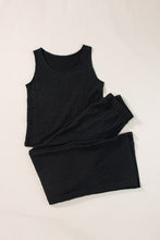 Load image into Gallery viewer, Textured Round Neck Top and Wide Leg Pants Set