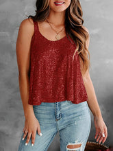 Load image into Gallery viewer, Sequin Scoop Neck Tank