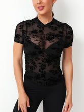 Load image into Gallery viewer, Mock Neck Short Sleeve Top