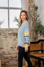 Load image into Gallery viewer, Sew In Love Full Size Contrast Stripes Long Sleeve Sweater