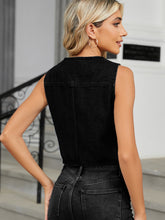 Load image into Gallery viewer, V-Neck Button Down Denim Vest