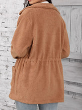 Load image into Gallery viewer, Drawstring Zip Up Long Sleeve Outerwear
