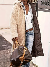 Load image into Gallery viewer, Full Size Zip Up Sherpa Hooded Coat