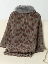 Load image into Gallery viewer, Fringe Fuzzy Open Front Poncho