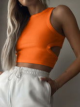 Load image into Gallery viewer, Cutout Round Neck Tank
