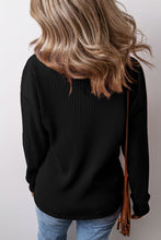 Load image into Gallery viewer, Pocketed Round Neck Long Sleeve Top