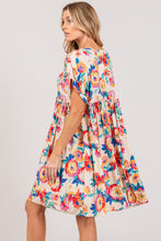 Load image into Gallery viewer, SAGE + FIG Full Size Floral Button-Down Short Sleeve Dress