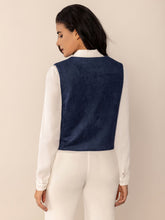Load image into Gallery viewer, Tied Contrast Trim Vest