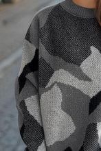 Load image into Gallery viewer, Contrast Round Neck Long Sleeve Sweater