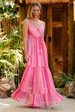 Load image into Gallery viewer, Printed Surplice Maxi Cami Dress