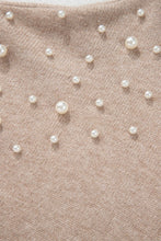 Load image into Gallery viewer, Plus Size Pearl Detail Round Neck Long Sleeve Sweater
