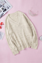 Load image into Gallery viewer, V-Neck Dropped Shoulder Sweater