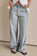 Load image into Gallery viewer, Contrast Straight Leg Jeans with Pockets