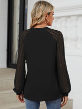 Load image into Gallery viewer, Round Neck Lace Long Sleeve Top