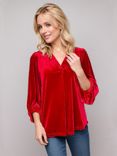 Load image into Gallery viewer, V-Neck Three-Quarter Sleeve Blouse