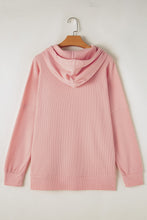Load image into Gallery viewer, Waffle-Knit Long Sleeve Hoodie