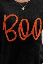 Load image into Gallery viewer, BOO Round Neck Long Sleeve Sweater