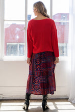Load image into Gallery viewer, ODDI Full Size Printed Tiered Maxi Skirt