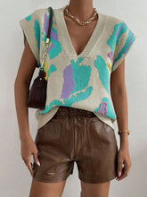 Load image into Gallery viewer, Color Block V-Neck Sweater Vest
