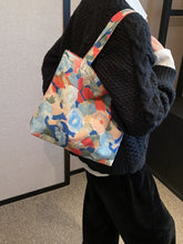 Load image into Gallery viewer, Printed Canvas Handbag with Zipper