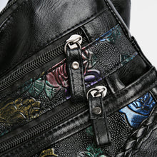 Load image into Gallery viewer, PU Leather Rose Pattern Shoulder Bag