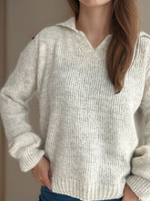 Load image into Gallery viewer, Collared Neck Long Sleeve Sweater