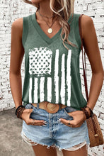Load image into Gallery viewer, US Flag V-Neck Tank