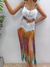 Load image into Gallery viewer, Fringe Scoop Neck Spaghetti Strap Cover-Up