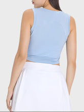 Load image into Gallery viewer, Drawstring Ruched Wide Strap Active Tank