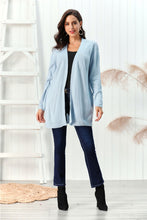 Load image into Gallery viewer, Cable-Knit Open Front Long Sleeve Cardigan