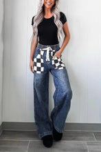 Load image into Gallery viewer, Checkered Wide Leg Jeans