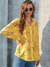 Load image into Gallery viewer, Full Size Collared Neck Long Sleeve Shirt Plus Size