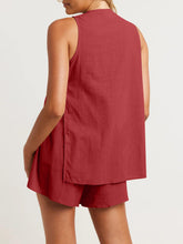 Load image into Gallery viewer, Full Size Button Up Top and Shorts Set