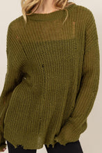 Load image into Gallery viewer, HYFVE Distressed Long Sleeve Knit Top